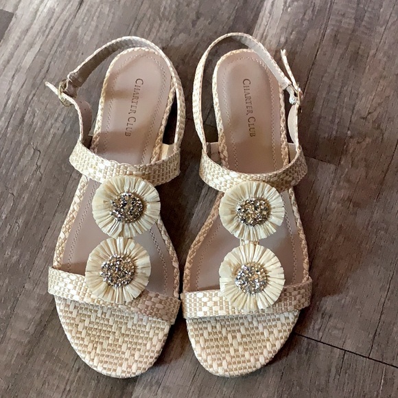 NEW Charter Club Natural Zoeyy Flat Sandal - Picture 3 of 7